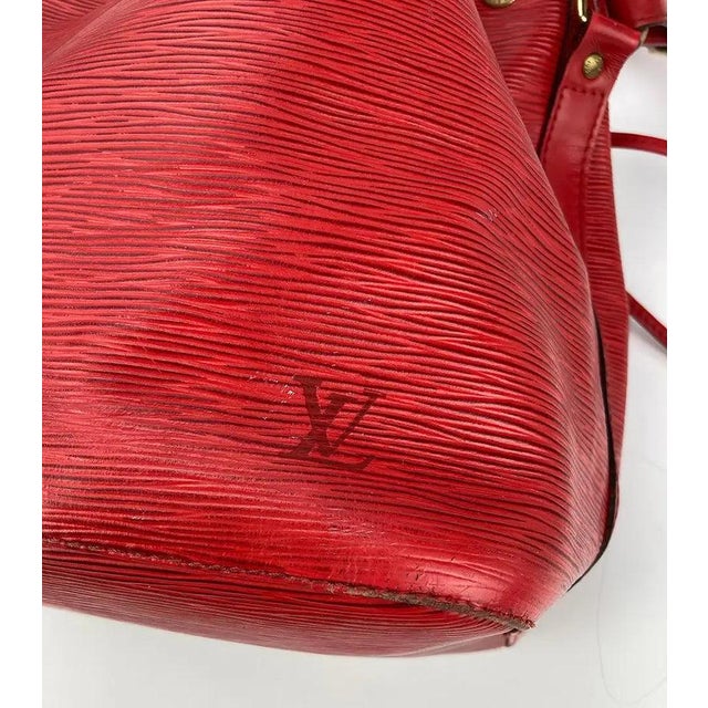 Louis Vuitton Castillian Red Epi Noe Drawstring Bucket Bag For Sale In Philadelphia - Image 6 of 11