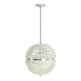 Mid-Century Modern Crystal Orb Pendant Fixture From Argentina For Sale