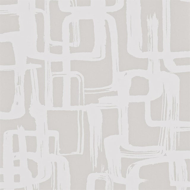 Harlequin Asuka Wallpaper in Pearl/Chalk - a Sample For Sale