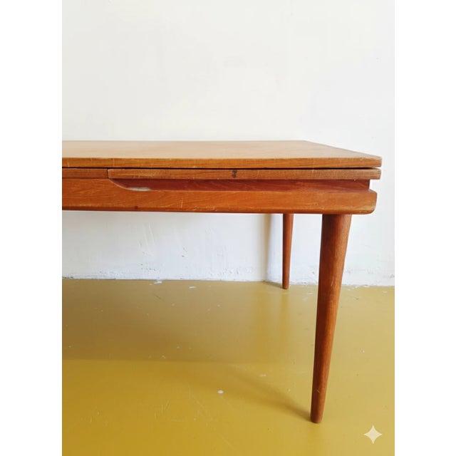 1950s Danish Rectangular Extendable Teak Table, 1960s For Sale - Image 5 of 8