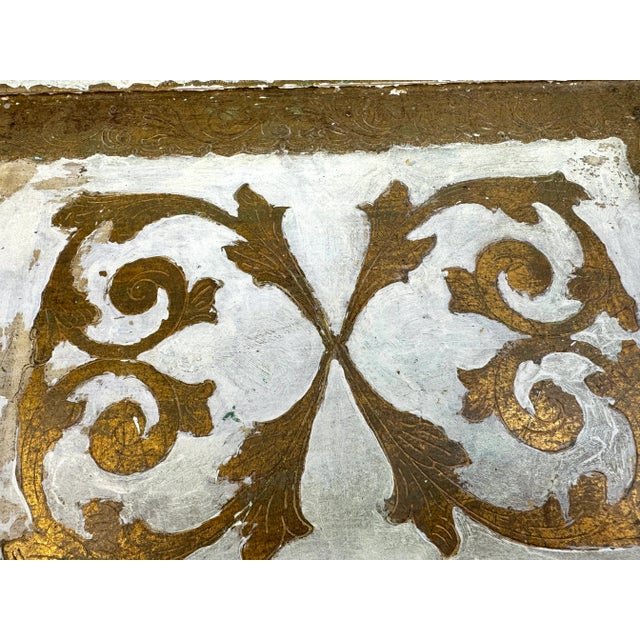 Mid 20th Century Vintage Florentia Italian Gilt & White Decorative Tray For Sale - Image 5 of 12