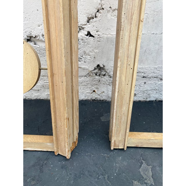 1950s Mid Century Room Divider With Swiveling Circle Details For Sale - Image 5 of 13