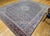 Antique Persian Tabriz Mahi Rug, Hand-Knotted Wool, Herati Geometric Pattern, Navy & Pale Red, 9x12 For Sale - Image 14 of 15