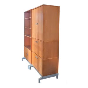 1990s Handsome Ikea Effektiv Wall Unit With File Drawers - Set of 2