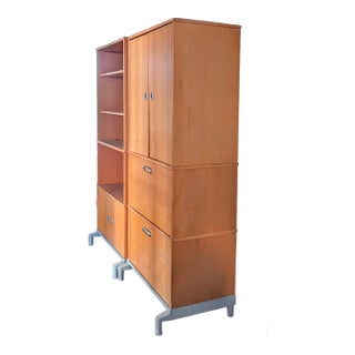 90's Handsome Ikea Effektiv Wall Unit With File Drawers - Set of 2 For Sale