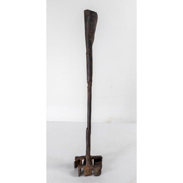 19th Century Handwrought Iron Blacksmith Made 123 Cattle Brand For Sale - Image 4 of 8