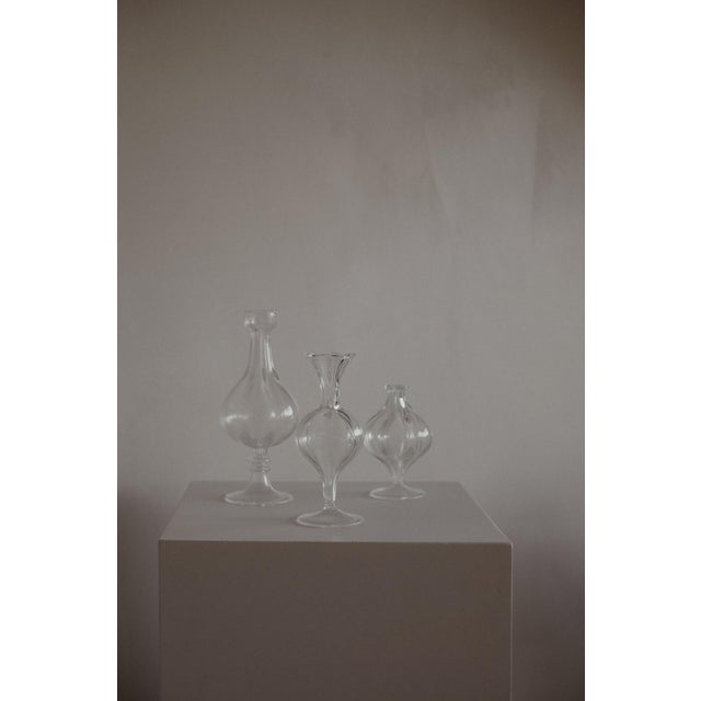 Fluted Glass Vases, Set of 3 For Sale - Image 9 of 9