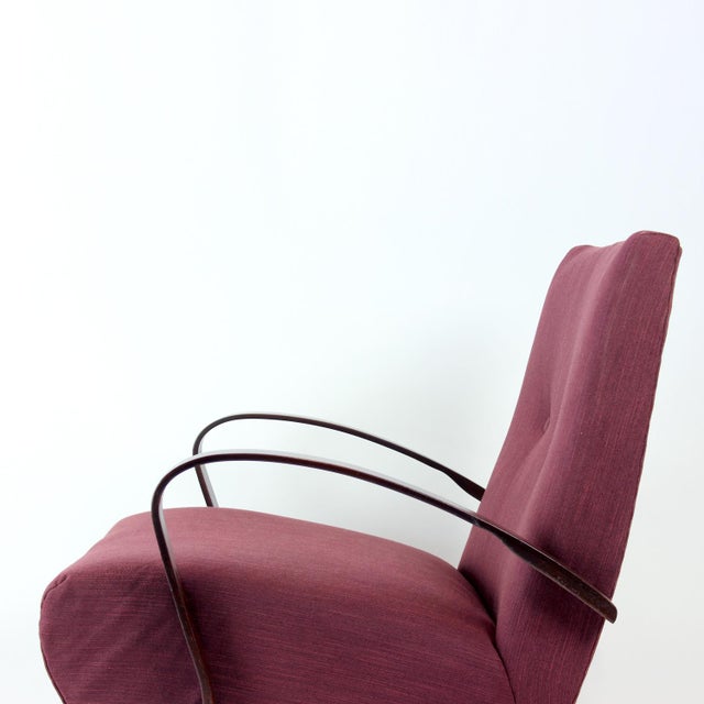 Brown Vintage Armchair by Jaroslav Šmídek for Ton, Czechoslovakia, 1960s For Sale - Image 8 of 13