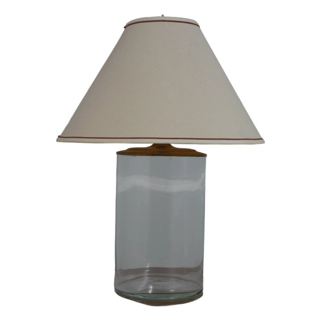 Antique Seeded Glass Jar Style Table Lamp For Sale
