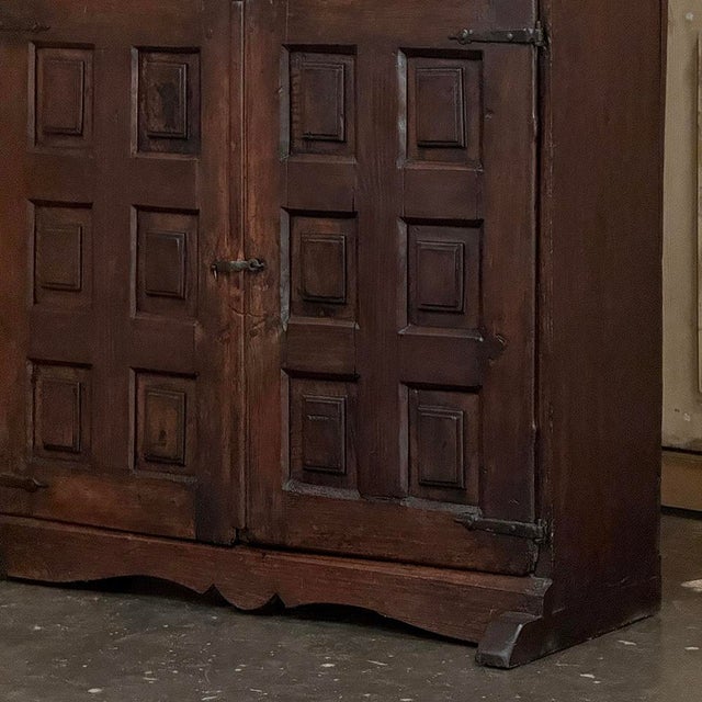 18th Century Spanish Rustic Walnut Cabinet ~ Cupboard For Sale - Image 10 of 18