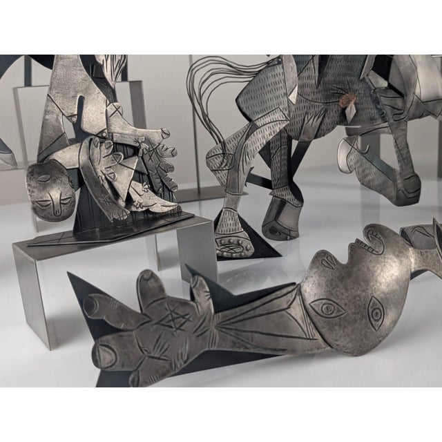 Metal Guernica Sculptures from Picasso, Set of 10 For Sale - Image 9 of 17