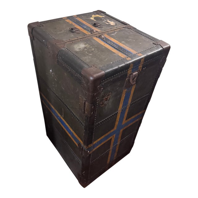 Original Antique Wardrobe Steamer Trunk by w.w. Winship & Sons Co. (Utica, Ny) For Sale