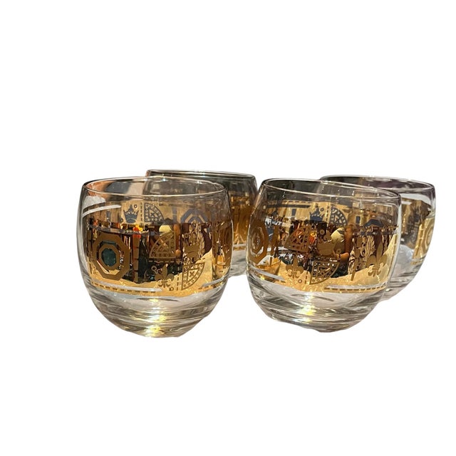 Mid-Century Modern 1960s Culver Ltd. Mid Century Modern Roly Poly Drinking Glasses - Set of 4 For Sale - Image 3 of 6