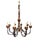 Renaissance 19th C Style Spanish Colonial Giltwood & Wrought Iron Chandelier For Sale - Image 3 of 3