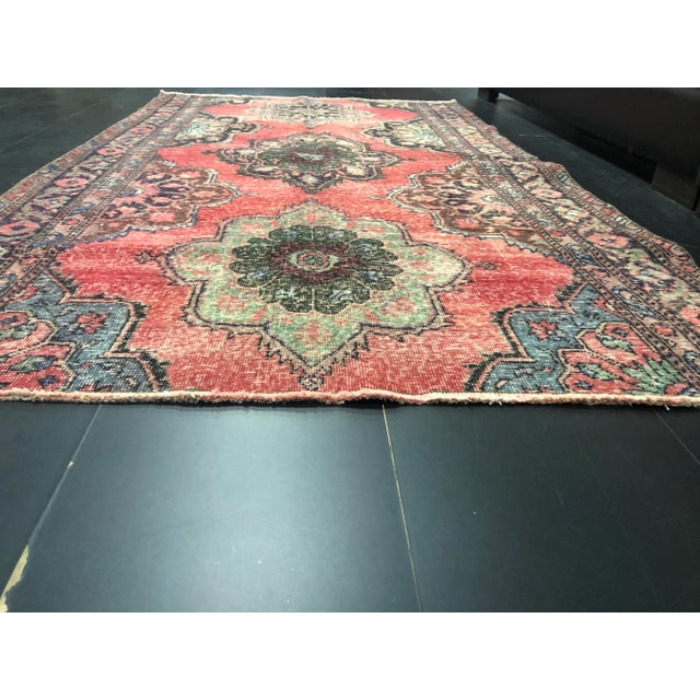 Vintage Anatolian Rug in Cotton & Wool For Sale - Image 5 of 8