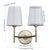 Contemporary Barrett Two-Light Wall Sconce in Brass For Sale - Image 3 of 3