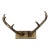 Vintage Brass Deer Antler Wall Hook For Sale