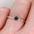 Contemporary Natural Alexandrite Ring w Natural Diamonds in Solid 14K White Gold Round 4mm For Sale - Image 3 of 9
