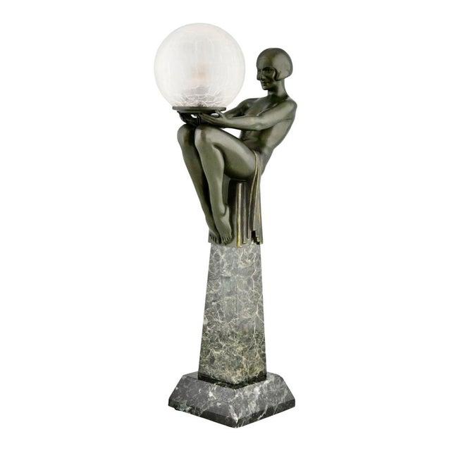 French Art Deco Table Lamp by Max Le Verrier, 1925 For Sale - Image 4 of 11