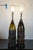 Late 20th Century 2 Rare Frederick Cooper Hand Blown Brutalist Glass Wine Bottle Lamps 42" For Sale - Image 13 of 18
