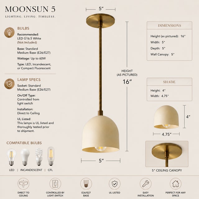 Not Yet Made - Made To Order Minimalist Dome Pendant Light, Brass Kitchen Island Lighting, Modern Ceiling Hanging Lamp, Brass Pendant Fixture, E26 E27 Custom Drop Light For Sale - Image 5 of 11