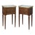 Pair French Louis XVI Marble Top End Tables For Sale