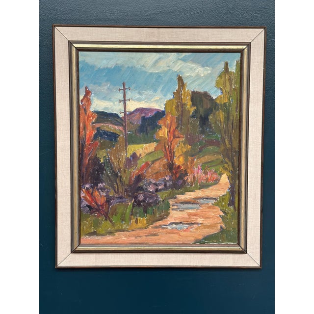 G. Grontzon, The Hillside Path, 1950s, Oil on Canvas, Framed For Sale - Image 12 of 18