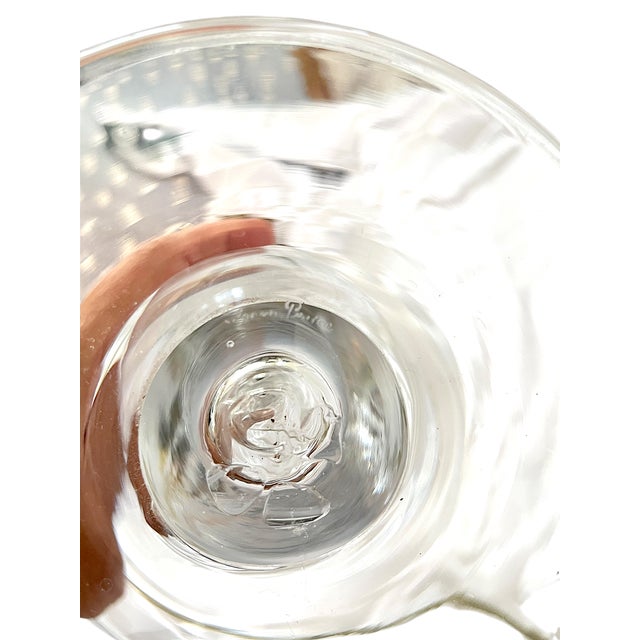 Simon Pearce Hand-Blown Crystal Column Table Lamp, Signed, Circa 2000 For Sale - Image 9 of 12