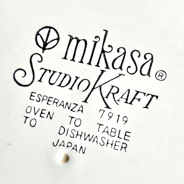 1970s Mikasa StudioKraft Plates in Esperanza 7919 Pattern, 3 Pieces For Sale - Image 12 of 13