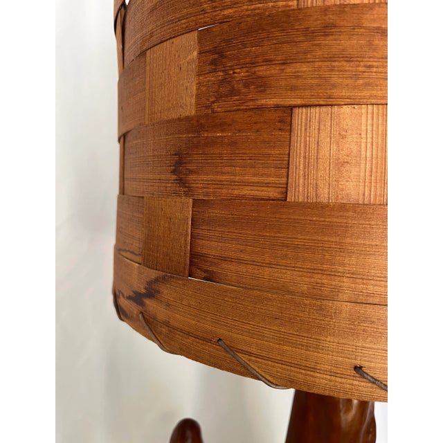 Mid Century Cypress Knee Wooden Lamp For Sale - Image 12 of 13