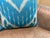 1990s Vintage Silk Ikat Square Cushion Cover For Sale - Image 5 of 13