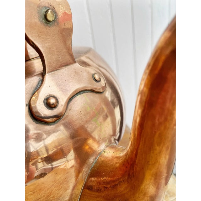 Antique French 7 Liter Copper Hotel Tea Kettle For Sale - Image 9 of 11
