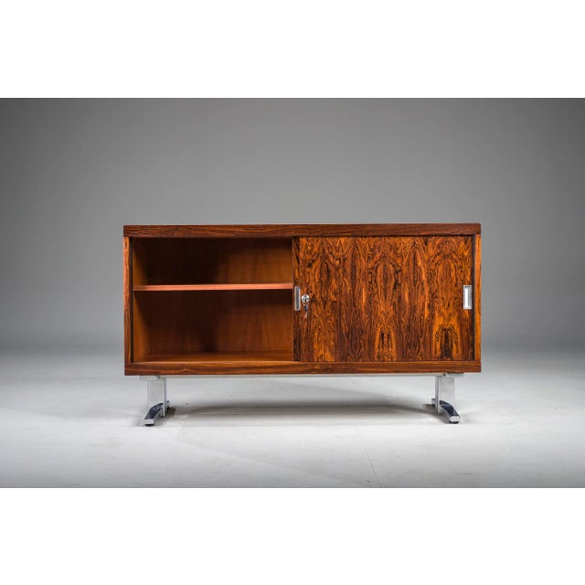 Mid-Century Wood Veneer Sideboard with Chrome Legs, 1960s For Sale - Image 15 of 18