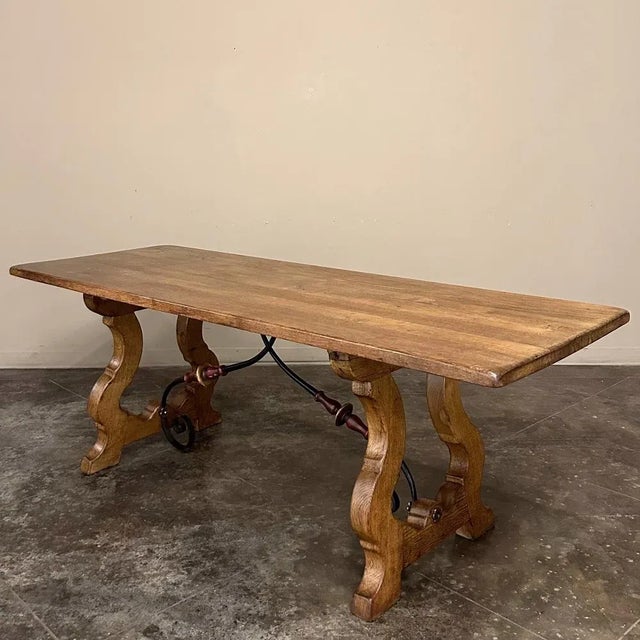 Mid 20th Century Antique Spanish Oak Dining Table For Sale - Image 5 of 12