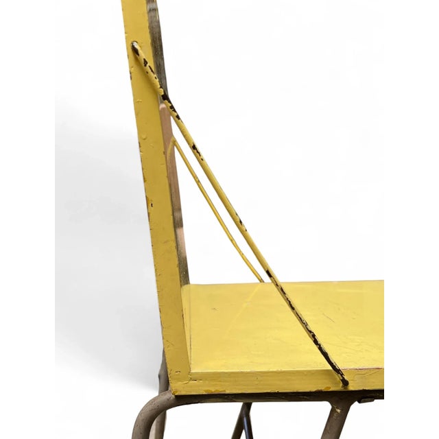 Mid-Century Modern Dutch Yellow Lacquered Plywood and Metal Dining Chair by Gerrit Jr. Rietveld, 1954 For Sale - Image 10 of 18