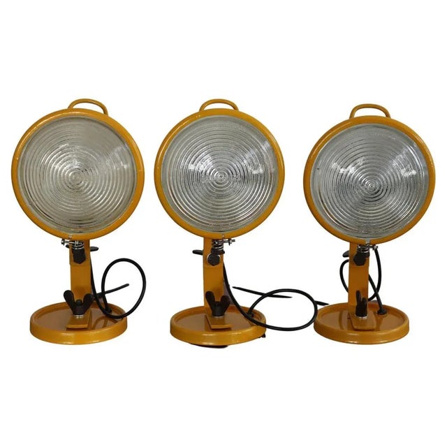 Yellow Jeep Wall Lights by Cesare Leonardi and Franca Stagi for Lumenform, Set of 3 For Sale - Image 13 of 13