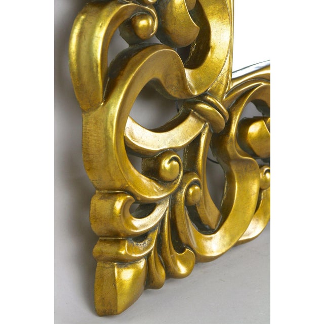 Florentine Gilt Lacquered Wall Mirror, Italy, 1970s For Sale - Image 15 of 18