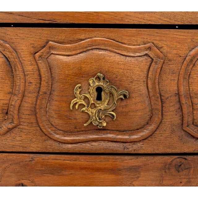 Wood Baroque Oak Chest of Drawers, 18th C. For Sale - Image 7 of 10
