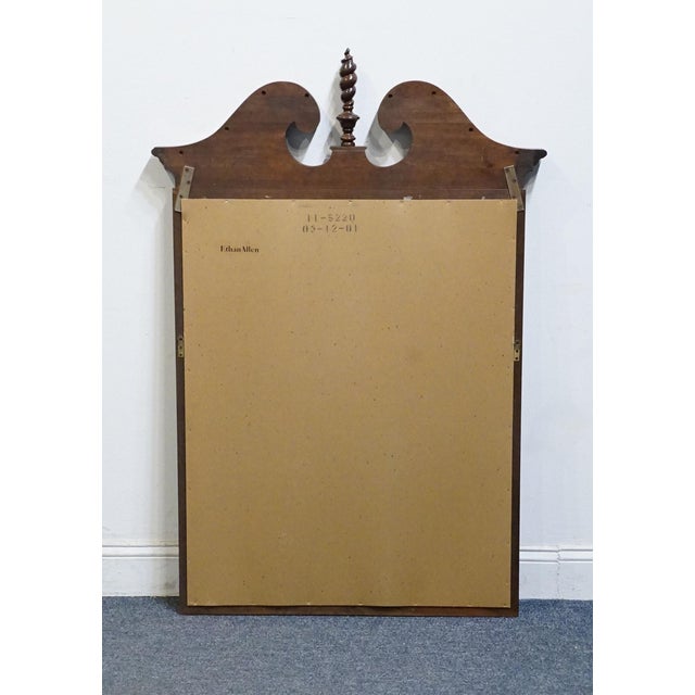 Ethan Allen Georgian Court Solid Cherry Traditional 34" Pediment Mirror W. Spiral Finial 11-5220 For Sale In Kansas City - Image 6 of 8