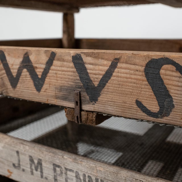 1920s Antique Harvest Sieve – Rustic Wooden Grain Sifter For Sale - Image 5 of 14