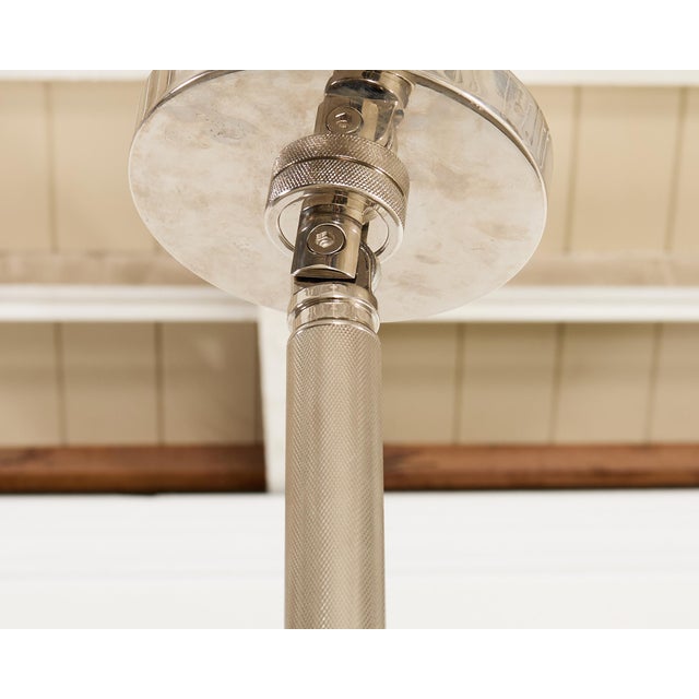 Ralph Lauren "Barrett Large Knurled Chandelier" Polished Nickel For Sale - Image 17 of 18
