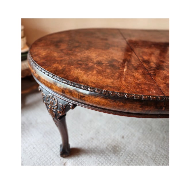 Late 19th Century Antique Burlwood Ball and Claw Dining Table Chairish