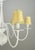 Traditional Restored Vintage Cottage White Steel Six Arm Chandelier For Sale - Image 3 of 10