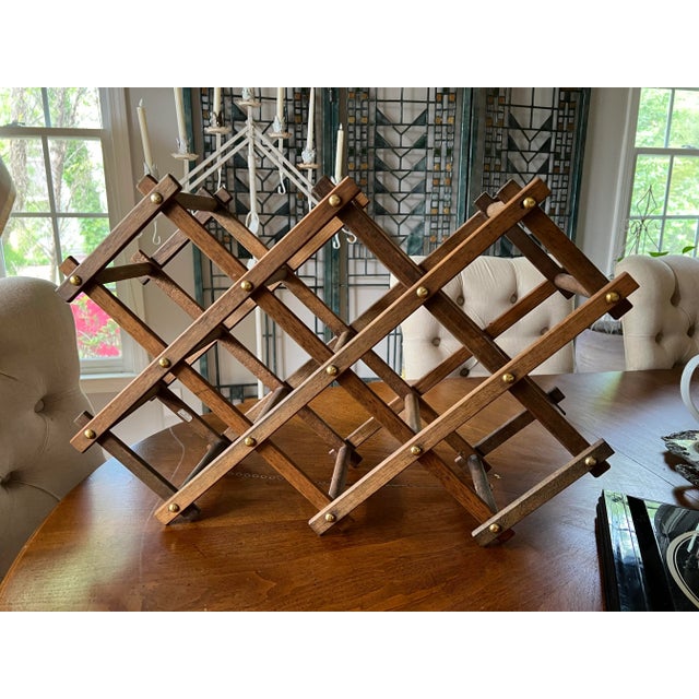1970s 1970s Mid-Century Modern Wooden Wine Bottle Holder For Sale - Image 5 of 5