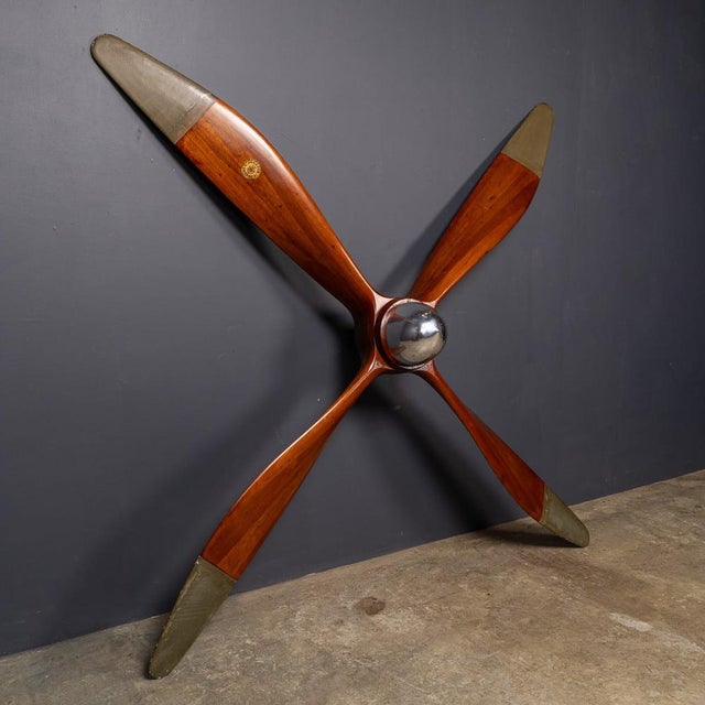 Antique WWI British R.A.F. Fe8 Fighter Plane Four-Blade Propeller, 1916 For Sale - Image 3 of 18
