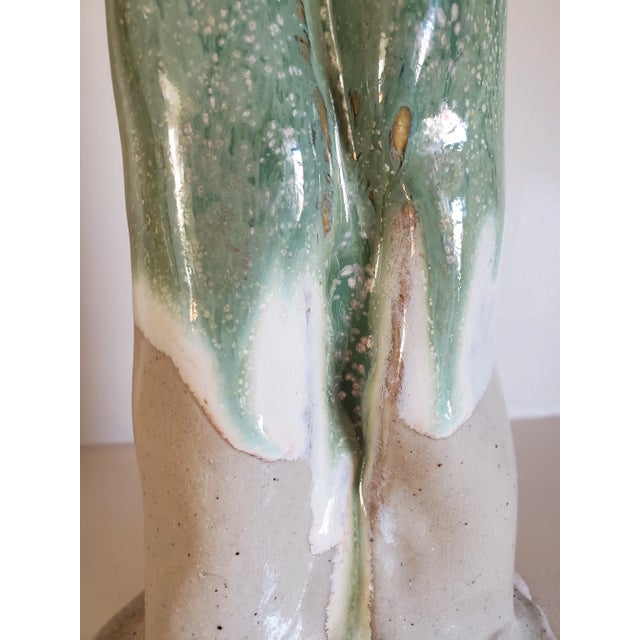 1960s Vintage 1960s Abstract Glazed Ceramic Vase For Sale - Image 5 of 6