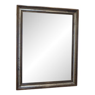 19th Century Silverleaf Mirror With Pewter Tones For Sale