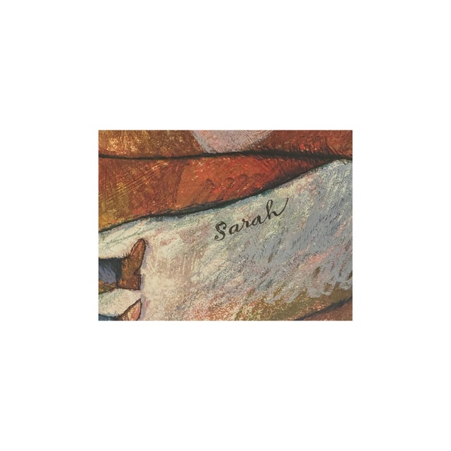 Theo Tobiasse “Sarah” — 1984 Framed Limited-Edition Lithograph For Sale In Dallas - Image 6 of 14
