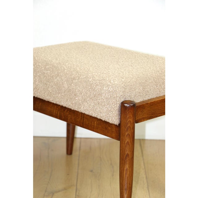 1970s Edmund Homa Stool in Boucle, 1970s For Sale - Image 5 of 9