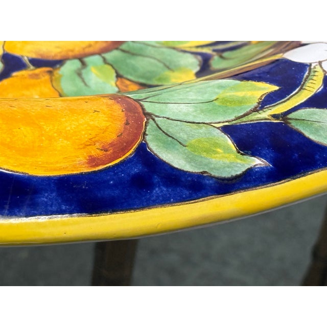 Early 21st Century Corttura M Zellini Hand Painted Italian Ceramic Plate For Sale - Image 5 of 12